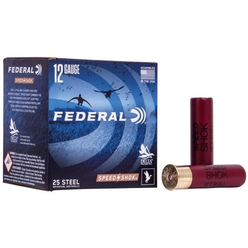 Federal SPEED-SHOK 12 GAUGE 3-1/2'' 1-3/8OZ #T SHOT 1500 FPS 25/BOX WF134 T