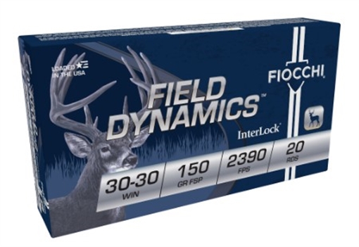 Fiocchi Field Dynamics InterLock 30-30Win 150gr Flat Soft Point 20 Per Box/10 Case 3030B