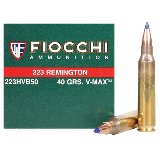 Fiocchi Field Dynamics 223Rem 40gr Hornady V Max 50 Per Box/20 Case 223HVB50