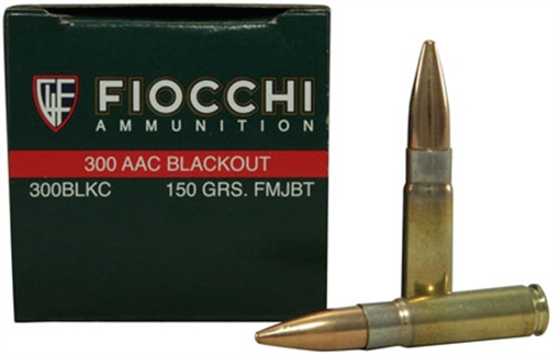 Fiocchi Range Dynamics 300Blackout 150gr Full Metal Jacket Boat Tail 50 Per Box/10 Case 300BLKC