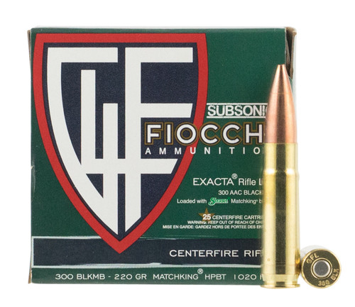 Fiocchi Extrema .300 Blackout, 220gr, Sierra MatchKing Hollow Point Boat-Tail, 25rd Box