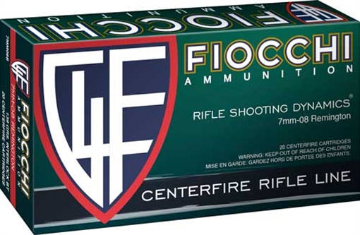 Fiocchi Field Dynamics 7mm-08Rem 139gr Pointed Soft Point 20 Per Box/10 Case 7MM08B