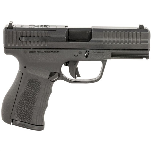 FMK Firearms 9C1-G3, Striker Fired, Semi-Automatic, Polymer Frame Pistol, Compact, 9MM, 3.87" Stainless Steel Barrel, Optic Ready Slide, Matte Finish, Black, Fixed Sights, 804 Elite Fast Action Trigger, Picatinny Accessory Rail, 14 Rounds, 1 Magazine FMKG4