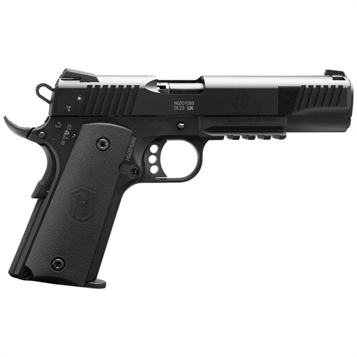 Walther Forge H1 1911, Single Action Only, Semi-automatic, Metal Frame Pistol, Full Size, 22LR, 5" Threaded Barrel, Cerakote Finish, Black, Adjustable Sights, Manual Safety, 12 Rounds, 2 Magazines 5170500
