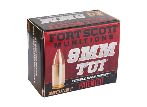 Fort Scott Munitions TUI 9mm, 115gr, Solid Copper Spun, 20rd Box