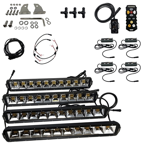 Foxpro Mud Cutter Light Kit Black 2810/3380/4408 Lumens White/Amber/Mixed LED MUDCT4KIT