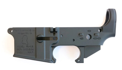 Franklin Armory Stripped Lower, Binary Mode Engraving, Multi-Cal, Black Hardcoat Anodized