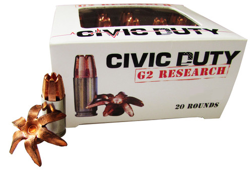 G2 Civic Duty .45 ACP, 164gr, Copper Expansion Projectile, 20rd Box