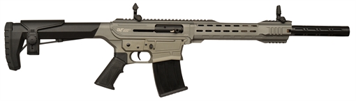Gforce Arms GF25 12 Gauge Semi-Auto 3" 5+1 20" Tungsten Cerakote Threaded Barrel, Tungsten Cerakote Receiver, Black Synthetic Stock GF251220TG