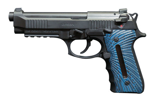 EAA Girsan Regard MC Gen4 9mm, 4.90" Barrel, Capacity Window, Blue G10, Black, 18rd