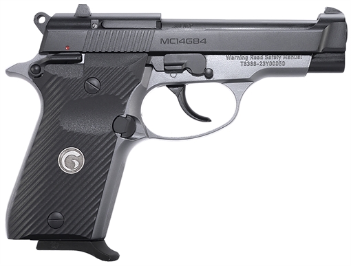 Girsan MC14 G84, Semi-automatic, Double/Single Action, Aluminum Frame Pistol, Compact, 380ACP, 3.8" Barrel, Two Tone Finish, Black and Silver, 13 Rounds, 1 Magazine 390827