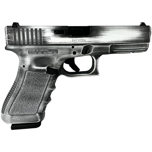 Glock 17 Gen 3 Custom "Destressed White" Handgun 9mm Luger 17/rd Magazines (2) 4.49" Barrel Austria PI1750203 MODWD