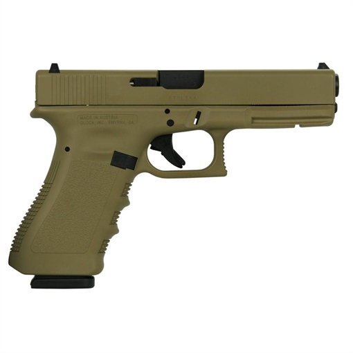 Glock 17 Gen 3 Custom "FDE" Handgun 9mm Luger 17/rd Magazines (2) 4.49" Barrel FDE Austria PI1750203 MODFDE