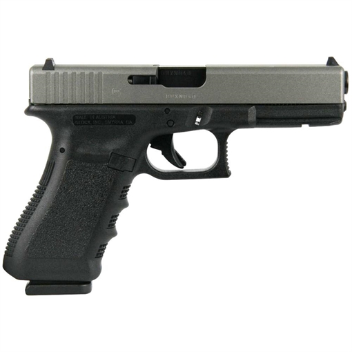 Glock 17 Gen 3 Custom "Two Tone Black Frame with Silver Slide" Handgun 9mm Luger 17rd Magazines (2) 4.5" Barrel Austria PI1750203 MODTT