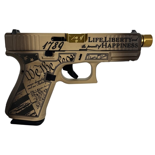 Glock 19 Gen 5 Custom "Constitution Model" Handgun 9mm Luger 15rd Magazines (3) 4.6" Threaded Barrel USA UA195S203 MODCS
