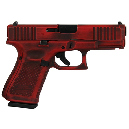 Glock 19 Gen 5 Custom "Distressed Red" Compact Handgun 9mm Luger 15/rd Magazines (3) 4.02" Barrel USA UA195S203 MODRD
