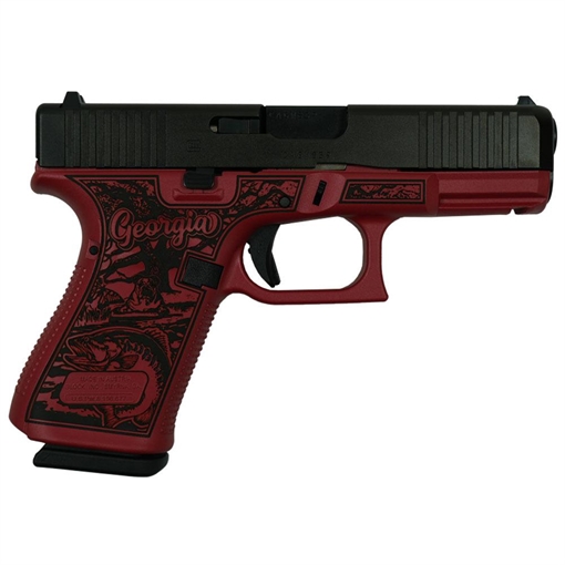 Glock 19 Gen 5 Custom "Georgia Red" Handgun 9mm Luger 15/rd Magazines (3) 4.02" Barrel Front Serrations Austria PA195S203 MODGARD