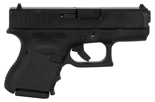 Glock G26 Gen3 Subcompact 9mm Luger 3.43" Barrel 10+1, Black Frame & Slide, Finger Grooved Textured Polymer Grip, Safe Action Trigger (US Made) UI2650201
