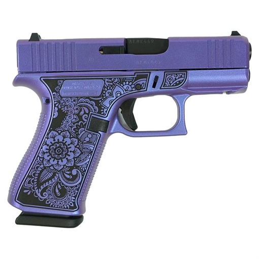 Glock 43X "Mandala" Purple Pearl Handgun 9mm Luger 10rd Magazines(2) 3.4" Barrel Accessory Rail USA Made UX4350201FR MODMDLFEPP
