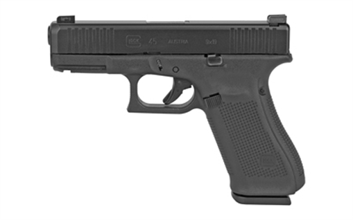 GLOCK 45, Rebuilt, Striker Fired, Semi-automatic, Polymer Frame Pistol, Compact, 9MM, 4.02" Barrel, Black, Matte Finish, 17 Rounds, 3 Magazines, May or May Not Come With Night Sights PR4550903