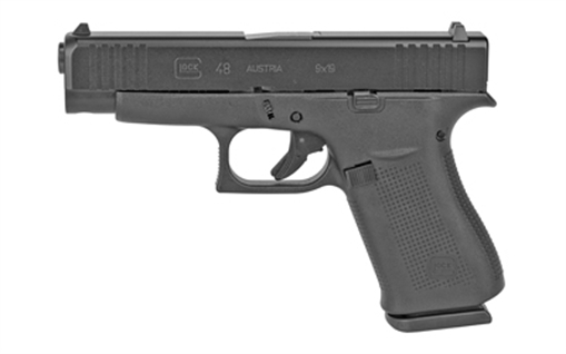 GLOCK 48, Rebuilt, Safe Action, Semi-automatic, Polymer Frame Pistol, Compact, 9MM, 4.17" Barrel, Black, Fixed Sights, 10 Rounds UR4850901