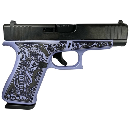 Glock 48 Custom "Crushed Orchid Elephant Engraved" Handgun 9mm Luger 10/rd Magazines (2) 4.17" Barrel Austria PA4850201 MODELECO