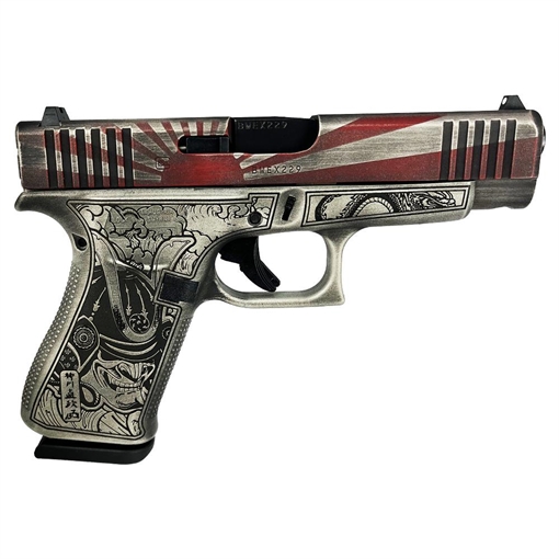 Glock 48 Gen 5 Custom "Rising Sun Bushido-Battle Worn" Handgun 9mm Luger 10/rd Magazines (2) 4.17" Barrel Austria PA4850201 MODRSBSBW