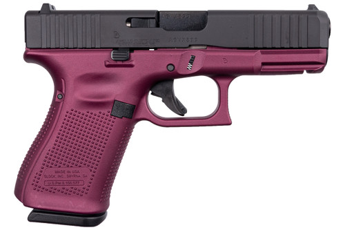 Glock G19 Gen 5 9mm, 4.02'' Barrel, Black Cherry Frame, Black Slide, 15rd