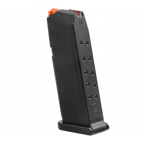 GLOCK OEM Magazine, 40 S&W, 13 Rounds, For GLOCK 23, Cardboard Style Packaging, Black, Orange Follower, Gen5 65281