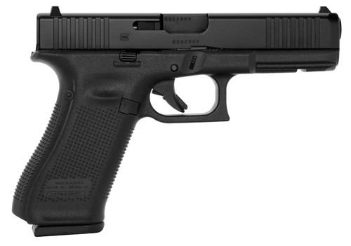 Glock G17 Gen 5 9mm, 4.49" Barrel, Black, Polymer Frame, Flared Mag Well, 17rd