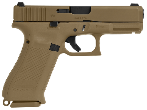 Glock 19X 9mm, 4.02" Barrel, Coyote Brown Cerakote, Coyote Pistol Case, 19rd