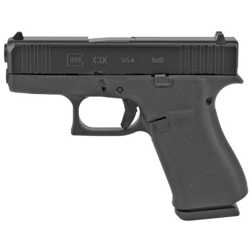 Glock 43X Factory Rebuilt 9mm, 3.41" Barrel, Fixed Sights, Black, 10rd