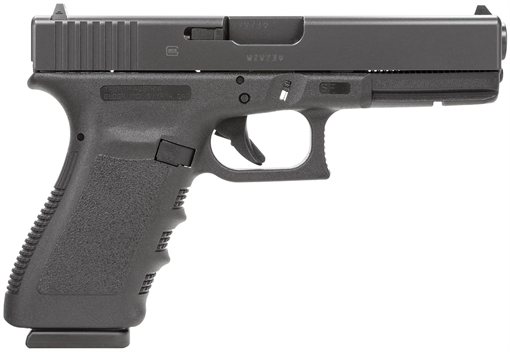 Glock G20 Gen3 Short Frame 10mm Auto 10+1 4.61" Black Steel Barrel, Matte Black Serrated Steel Slide, Black Polymer Frame w/Picatinny Rail, Black Texture Finger Groove Grip PF2050201