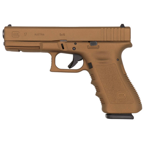 Glock 17 Gen3 AUS 9mm, 4.49" Barrel, Burnt Bronze, Fixed Sights, 17rd