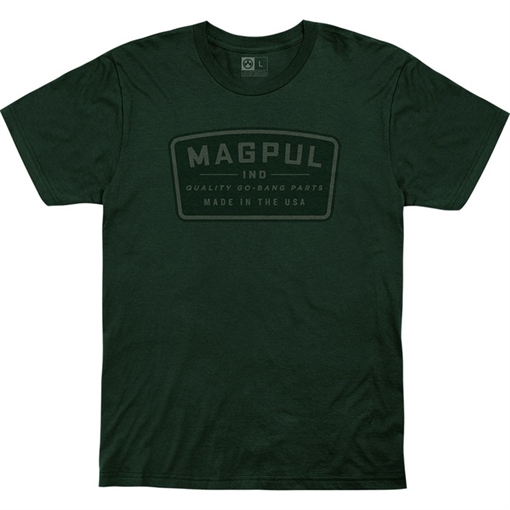Magpul GO BANG PARTS COTTON T-SHIRT LARGE FOREST GREEN MAG1111-301-L