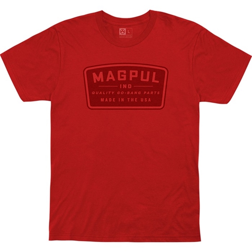 Magpul GO BANG PARTS COTTON T-SHIRT SMALL RED MAG1111-610-S