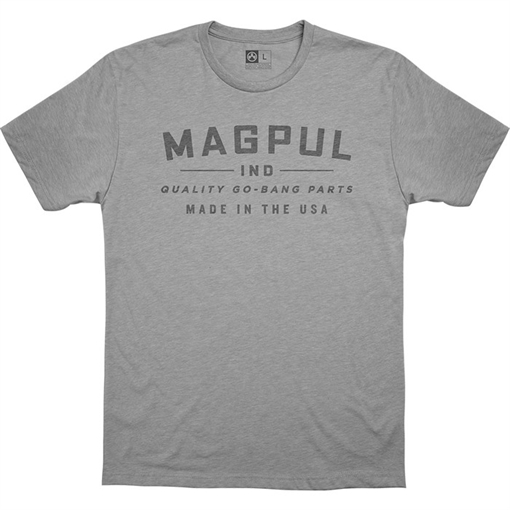 Magpul GO BANG PARTS CVC T-SHIRT SMALL ATHLETIC HEATHER MAG1112-030-S