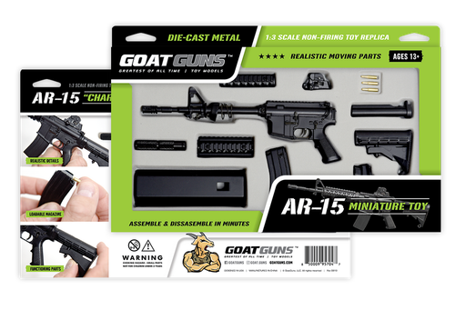Goat Guns AR15, Black, 1:3 Scale Die Cast Metal