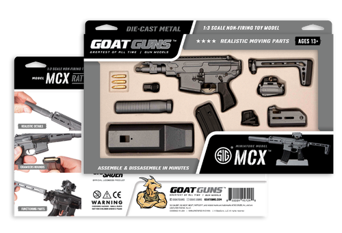 Goat Guns, SIG Sauer MCX 1:3 Scale Model, Concrete Grey, 3 Dummy Rounds