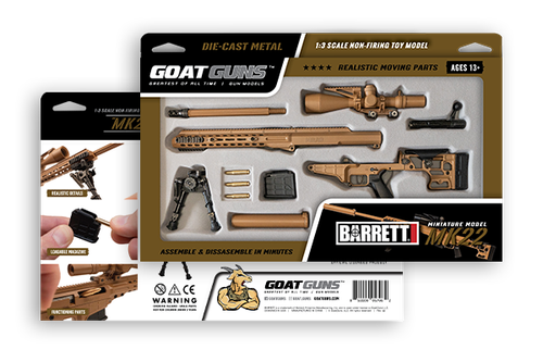Goat Guns Barrett MK22, Tan, 1:4 Scale Die Cast Metal Model