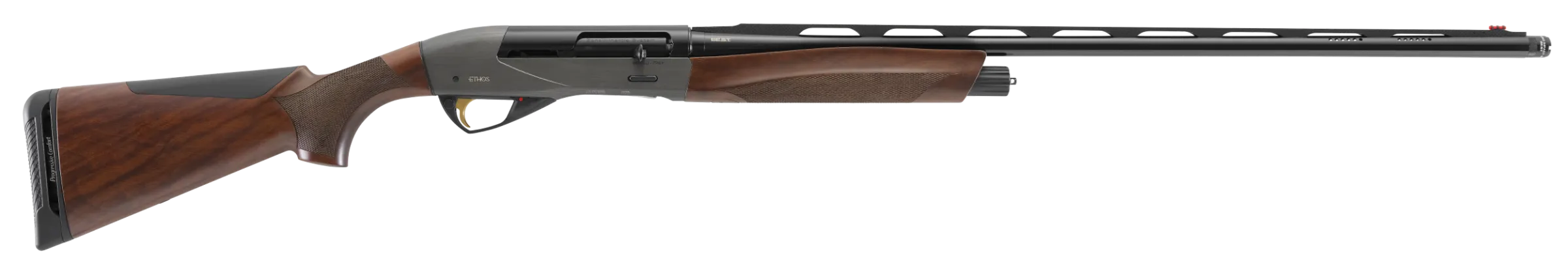 Benelli Ethos Upland AI Semi-Auto Shotgun 12656, 28 Ga, 3", 28", AA-Grade Satin Walnut, Anodized Gray, B.E.S.T Finish