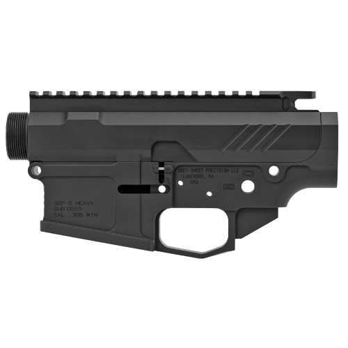 Grey Ghost Precision AR10 Billet Receiver Set 308 Winchester, Black, Flared Magazine Well