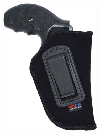GrovTec US Inc Inside The Pants IWB Size 01 Black Suede Belt Clip Fits Med Semi-Auto 3-4" Barrel Right Hand GTHL14101R