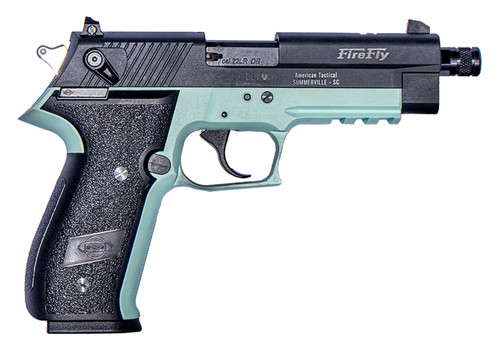 GSG FireFly 22 LR, 4" Threaded Barrel, Mint Frame, Black Slide/Grip, 10rd