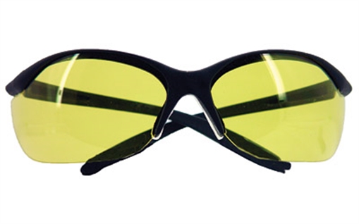 Howard Leight Uvex Vapor II Shooting Glasses Adult Amber Lens Anti-Fog Polycarbonate Black Frame R01536