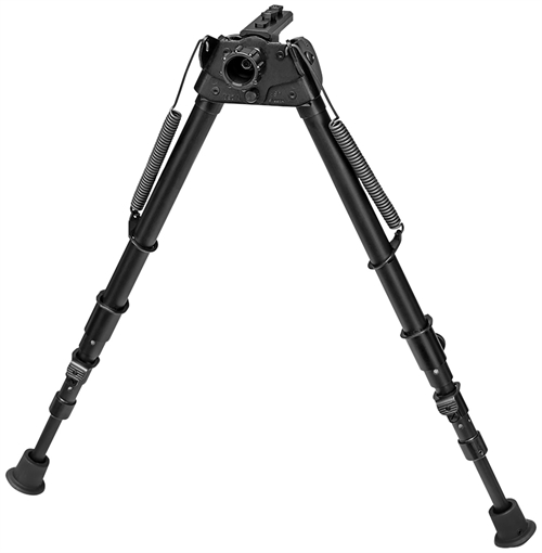 Harris Bipods S-25CM-LOK Swivel 25C M-LOK, 13.5-27", Black Steel/Aluminum, Rubber Feet S25CMLOK