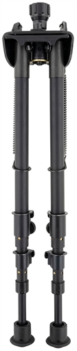Harris Bipods S-25CP Swivel 25C Picatinny, 13.50-27", Black Steel/Aluminum, Rubber Feet S25CP