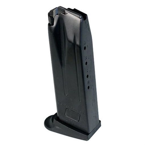 Heckler & Koch Magazine, 40 S&W, 10 Rounds, Fits USP-C & P2000, Finger Rest, Blued Finish, Red Follower 50259082