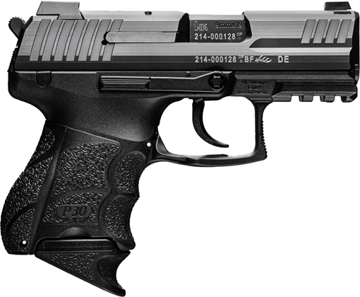 H&K P30SK Subcompact Handgun 9mm Luger 15rd(1)&12rd(1) Magazines 3.27" Barrel DA/SA V3 Rear Decocking Button Night Sights 81000824