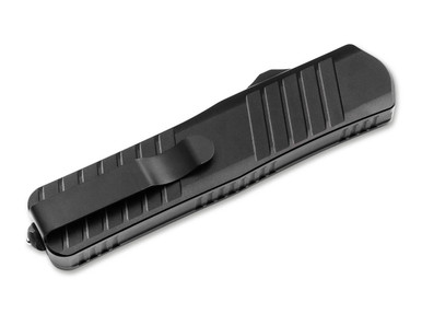 Heckler & Koch SP01 Tactical OTF Auto Knife - 3.15" D2 Black Blade, Black Aluminum Handles
